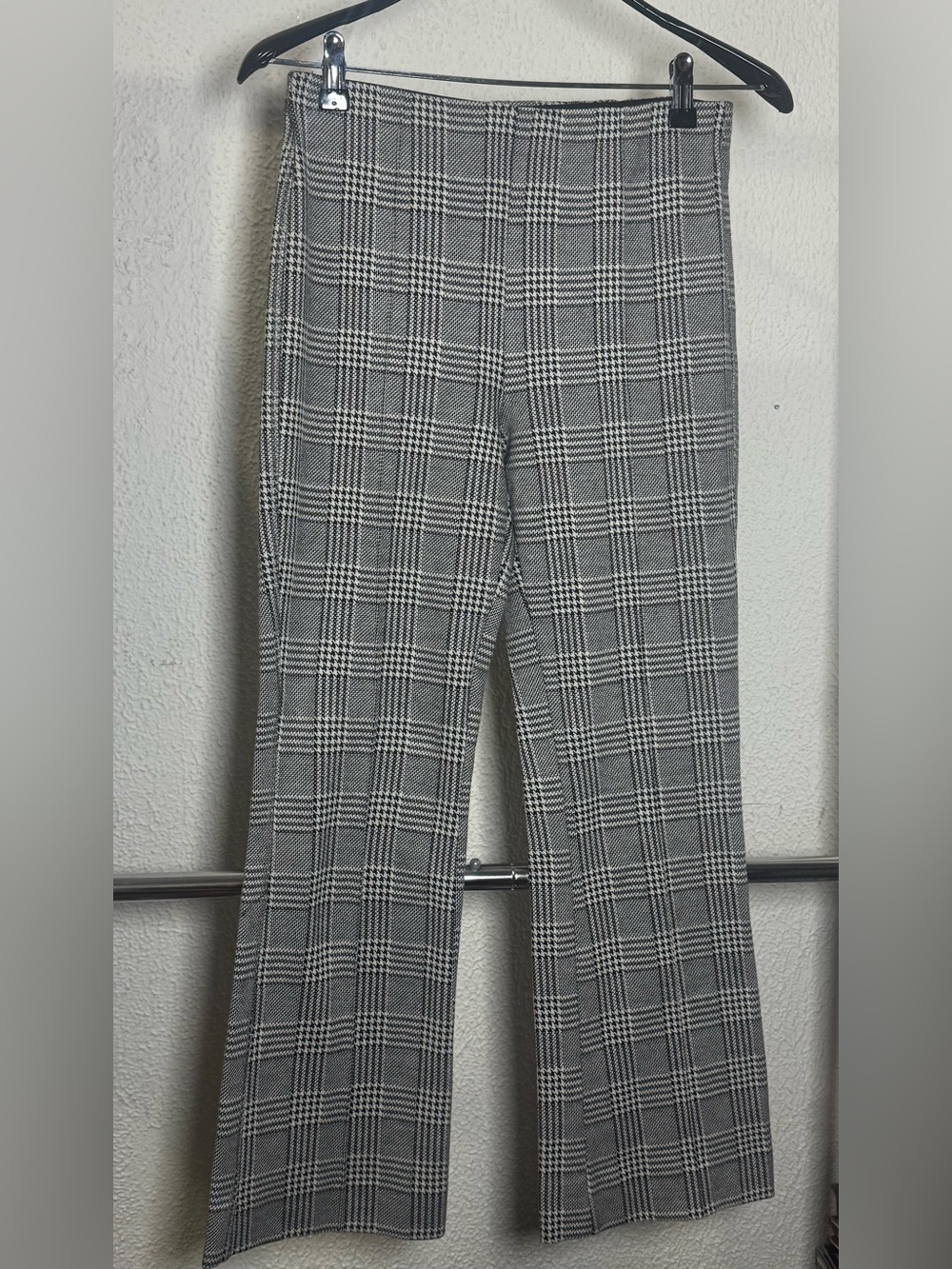 Maeve Plaid Bootcut Pants – Black & White - Picture 11 of 12